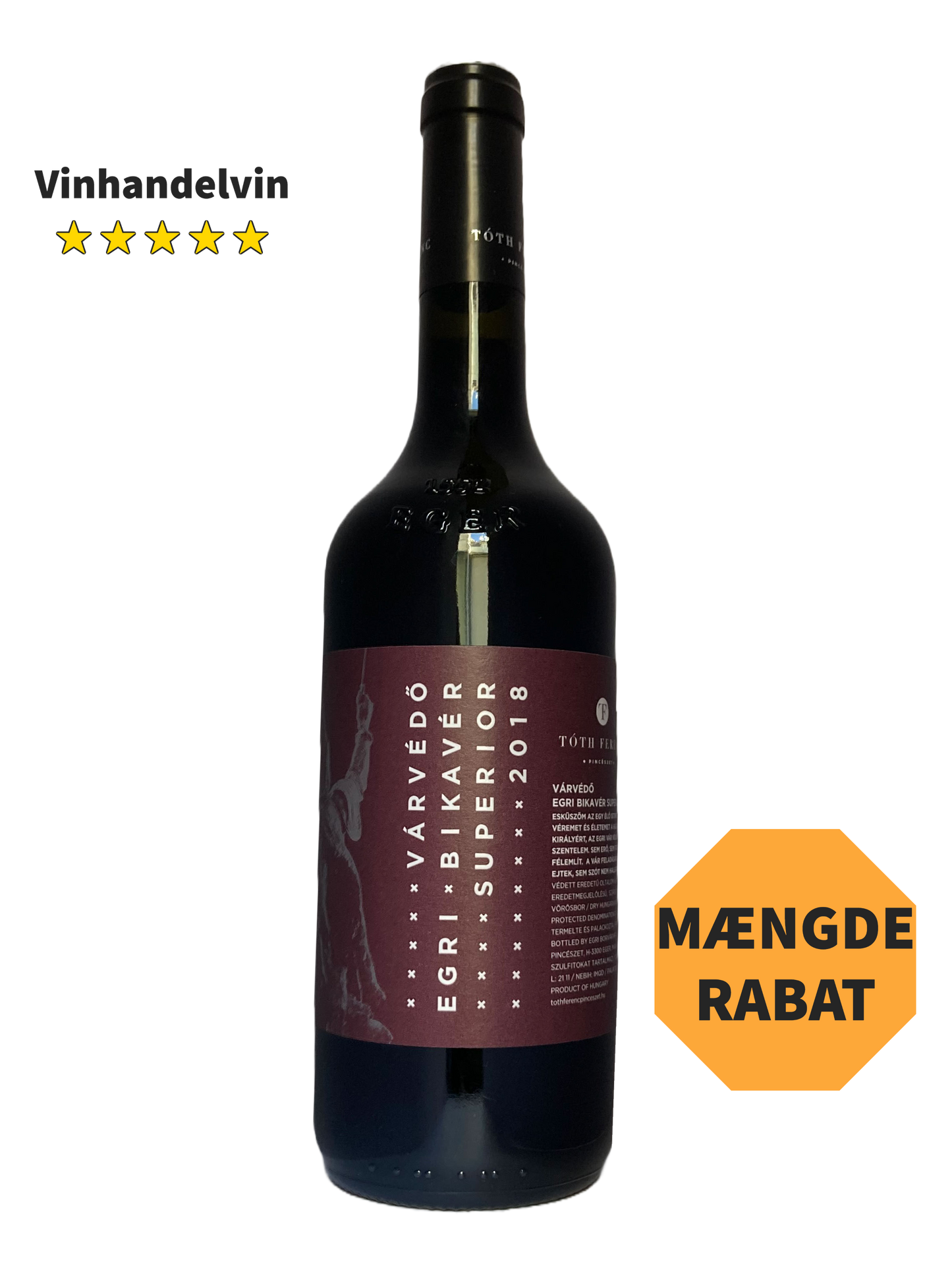 Bikaver / Bulls Blood rødvin fra Toth Ferenc vinfarm ved Eger vin-regionen i Ungarn