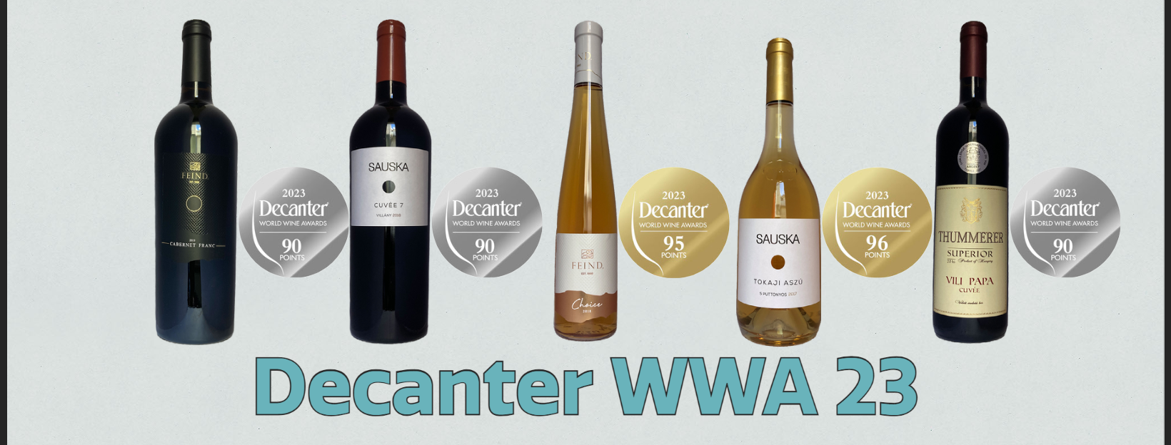 Decanter World Wine Awards 2023 medaljer til vores Ungarske vin